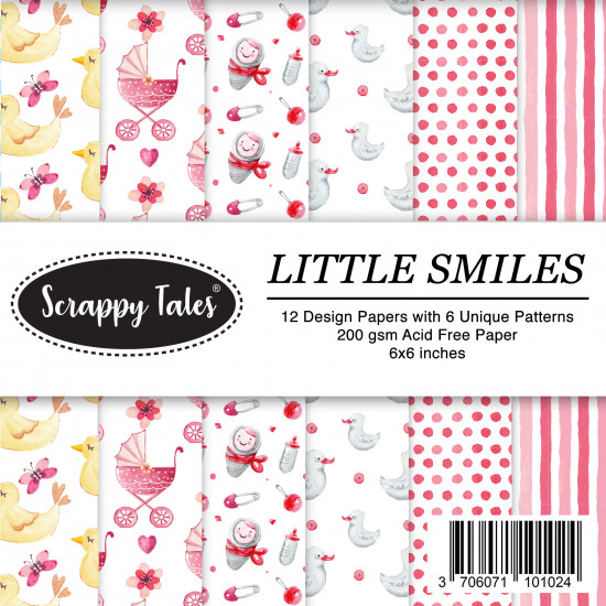 Pattern Papers 6x6 - Little Smiles - Pack of 12