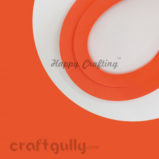 Quilling Strips 10mm Pumpkin Orange - 11Inch - 100 Strips