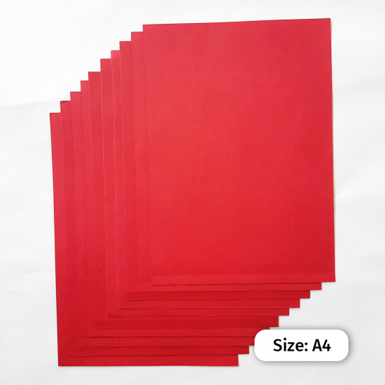 CardStock A4 - Red 250gsm - 10 Sheets