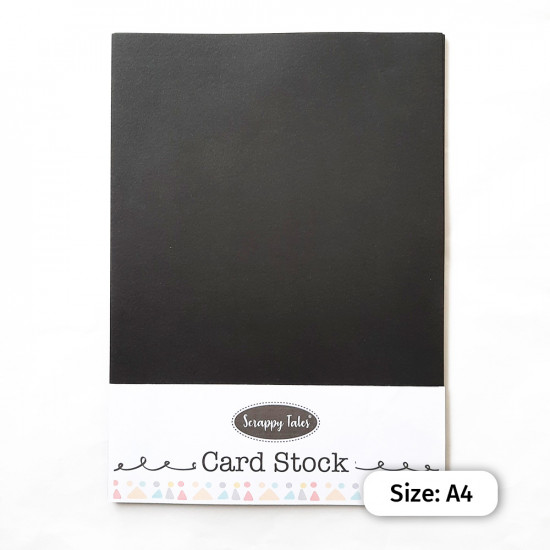 CardStock A4 - Black 250gsm - 10 Sheets