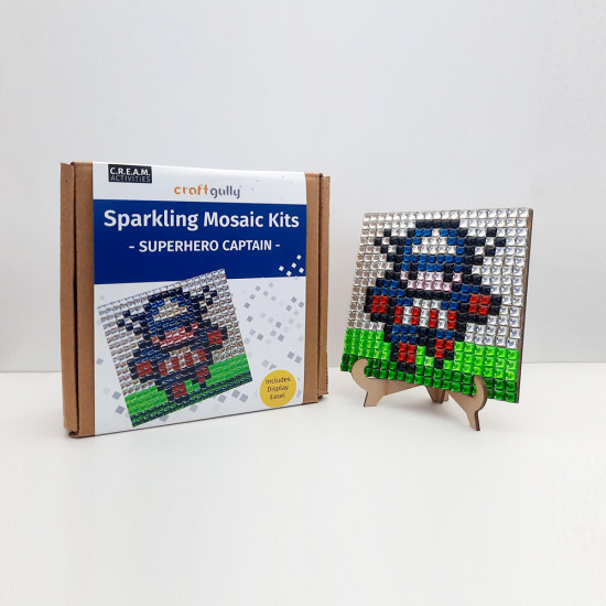 Sparkling Mosaic Kits - Superhero Captain