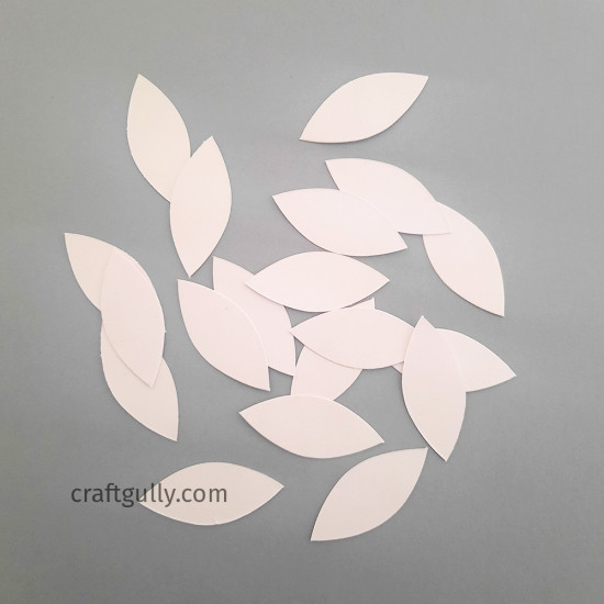 Die-Cut Shapes #8 Marquise - White - Pack Of 50