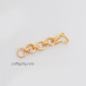Extender Chain & Hook #2 - 30mm Golden Finish - 10 Pcs