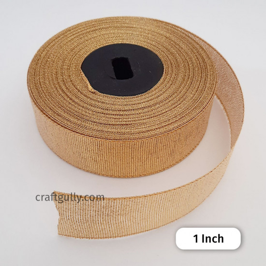Tissue Ribbons 1 inch - Golden - 24 meters