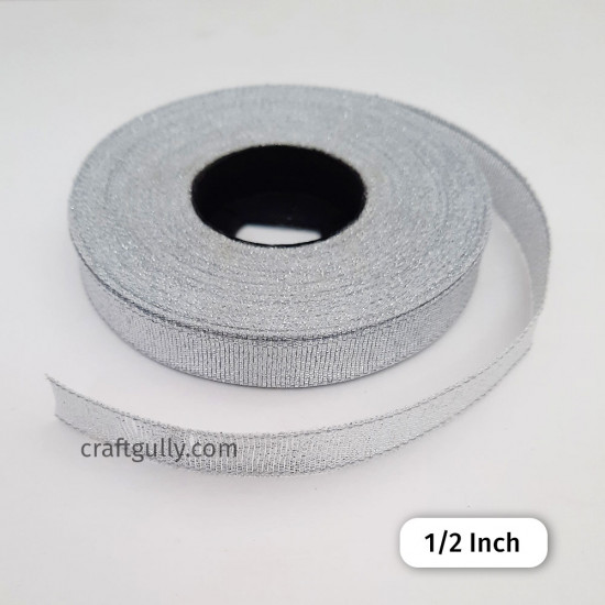 Tissue Ribbons 1/2 inch - Silver - 24 meters