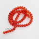 Glass Beads 8mm Rondelle Faceted - Trans. Fiery Orange - 1 String