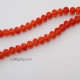 Glass Beads 8mm Rondelle Faceted - Trans. Fiery Orange - 1 String