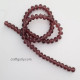 Glass Beads 8mm Rondelle Faceted - Trans. Wine - 1 String