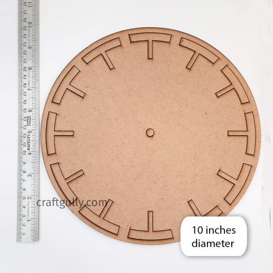 MDF Clock Base #2 - Round 10 inches - 1 Piece