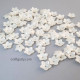 Acrylic Beads 12mm Flower #17 Ivory - 100 Beads