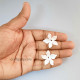 Acrylic Beads 26mm Flower #16 - Ivory - 30 Beads