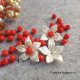 Acrylic Beads 26mm Flower #16 - Ivory - 30 Beads