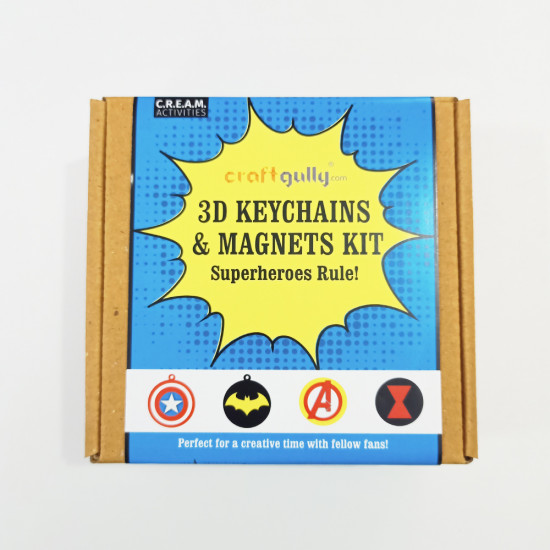 3D Keychains & Magnets Kit - Superheroes Rule