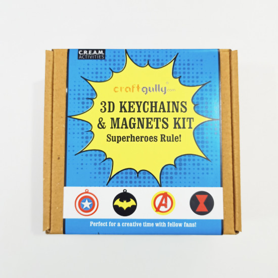 3D Keychains & Magnets Kit - Superheroes Rule