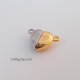 Magnetic Clasps #5 Heart - Golden & Silver Finish - 1 Set