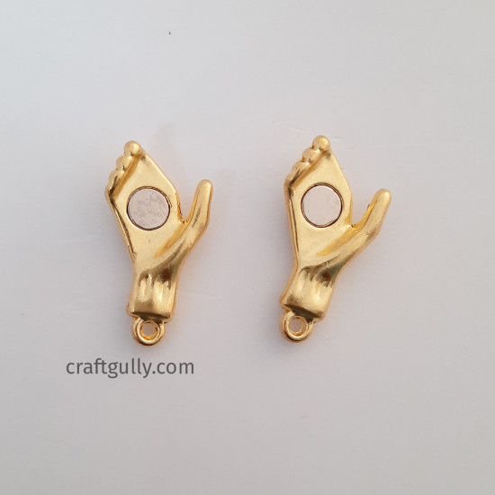 Magnetic Clasps #6 Hand Hold - Golden Finish - 1 Set