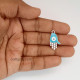 Enamel Charms 24mm Hamsa Evil Eye - Blue - 2 Charms