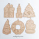 Paintable Christmas Ornaments #3 - Pack of 6