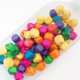 Wooden Beads 8mm Cube - Assorted - 20 gms / 85 Beads