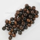 Wooden Beads 8mm Round - Dark Walnut - 20 gms