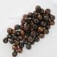 Wooden Beads 8mm Round - Dark Walnut - 20 gms / 100 Beads