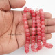 Glass Beads 8mm Round Crackle - Dual Red - 1 String