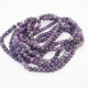 Glass Beads 8mm Round Crackle - Dual Grape - 1 String