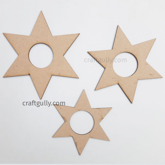 MDF Starry Tealight Base & Tealight - 1 Set