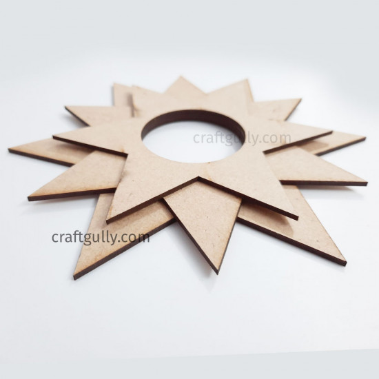 MDF Starry Tealight Base & Tealight - 1 Set