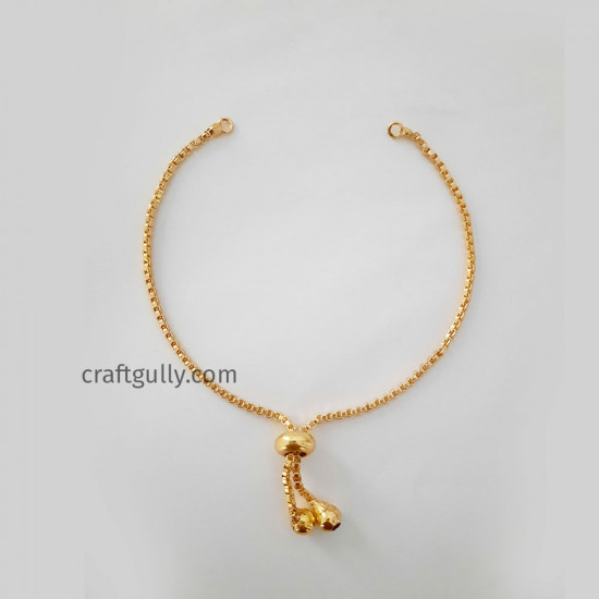 Extender Chains - Adjustable 2mm Golden Finish - 4 inches