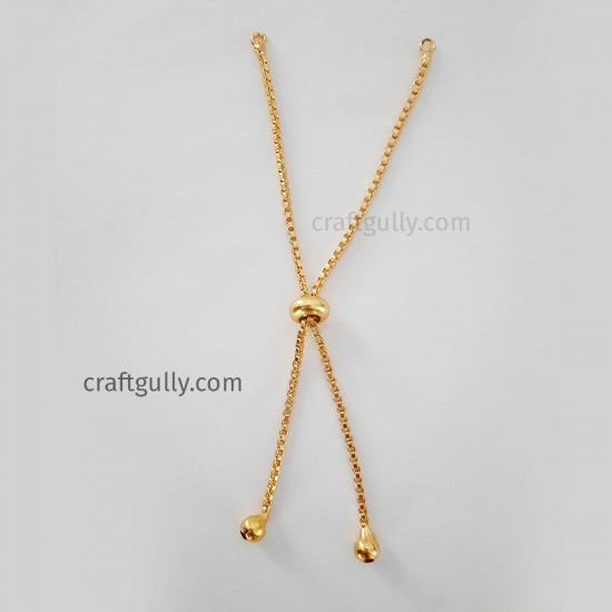 Extender Chains - Adjustable 2mm Golden Finish - 4 inches