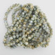 Mottled Glass Beads 8mm - Grey & Golden - 1 String