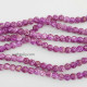 Mottled Glass Beads 8mm - Purple & Golden - 1 String