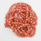 Mottled Glass Beads 8mm - Red & Golden - 1 String