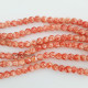 Mottled Glass Beads 8mm - Red & Golden - 1 String