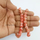 Mottled Glass Beads 8mm - Red & Golden - 1 String