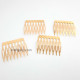 Hair Combs 43mm Metal - Golden Finish - 4 Combs