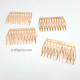 Hair Combs 59mm Metal - Golden Finish - 4 Combs