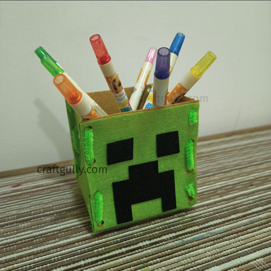 Felt Pen Stand Kit - Minecraft Creeper