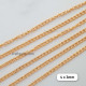 Chains Oval Flat 4x3mm - Golden Finish - 60 Inches