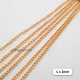 Chains Oval Flat 4x3mm - Golden Finish - 60 Inches