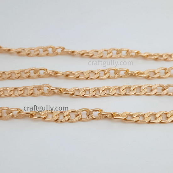 Chains #4 Aluminium 11mm - Golden Finish - 1 Meter