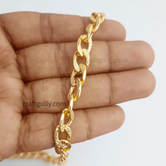 Chains #4 Aluminium 11mm - Golden Finish - 1 Meter