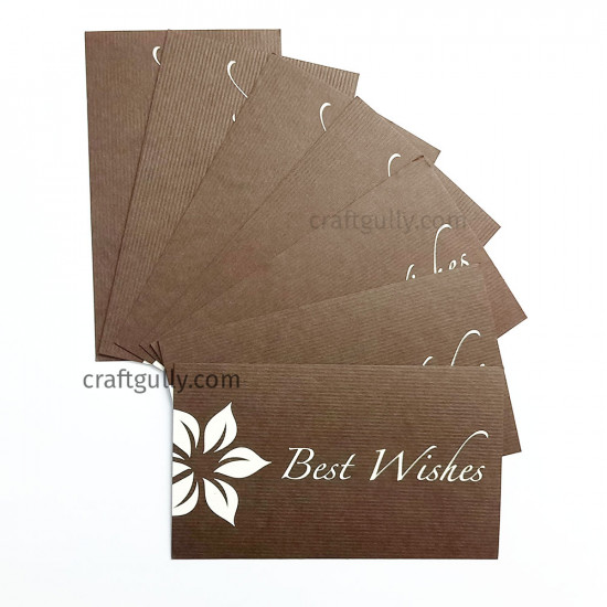 Paper Tags #4 - Best Wishes - Brown Texture - 20 Tags