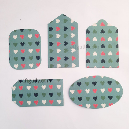 Paper Tags #6 - Assorted Hearts - 25 Tags