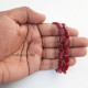 Glass Beads 11mm Oval Flat - Dark Red - 1 String