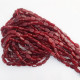 Glass Beads 11mm Oval Flat - Dark Red - 1 String