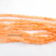 Glass Beads 11mm Oval Flat - Peach - 1 String