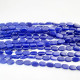Glass Beads 11mm Oval Flat - Royal Blue - 1 String