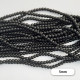 Glass Beads 5mm Round - Black - 1 String